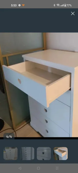 Cómoda cajonera madera maciza