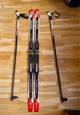 Esquís d Fondo clásico Niños Salomon 120cm prolink