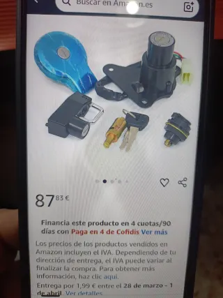 Interruptor de encendido y cerradura Yamaha