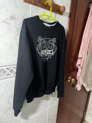 Jersey Kenzo Negro con Tigre Blanco Talla XS