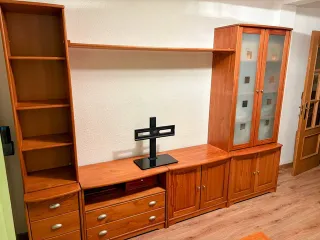 Lote Mueble Salón Modular + Mesa Centro Madera