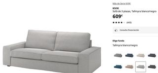 Sofá Kivik 3 plazas + fundas extra