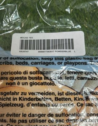 Supreme Mouse Tee Talla L Azul