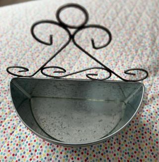 Portavaso fioriera metallo da decorare a decoupage