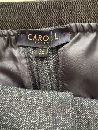 Pantalón de cuadros largo gris