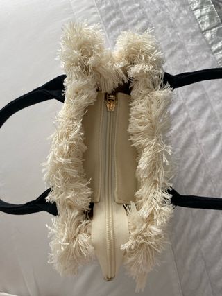 Bolso de mano Sandy Beach beige y negro