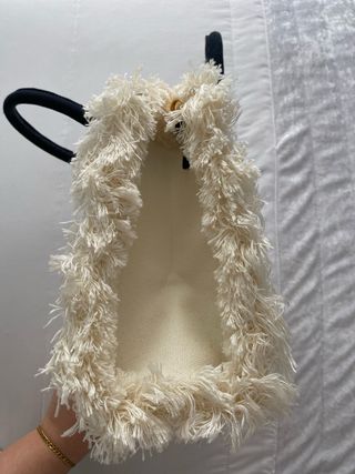 Bolso de mano Sandy Beach beige y negro