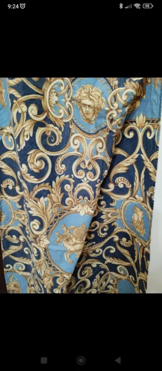 Runner blu/oro decorato