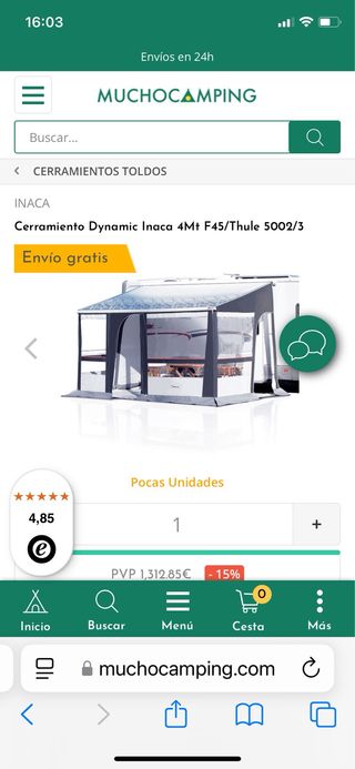 Cerramiento Inaca para Toldo F45S