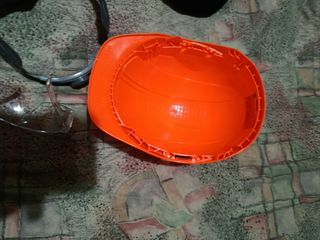 Casco obra naranja regulador + gafas nuevo