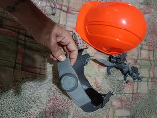 Casco obra naranja regulador + gafas nuevo