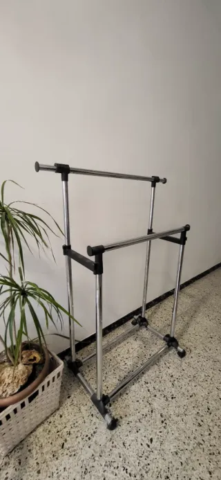 Perchero Colgador Ropa Doble Barra