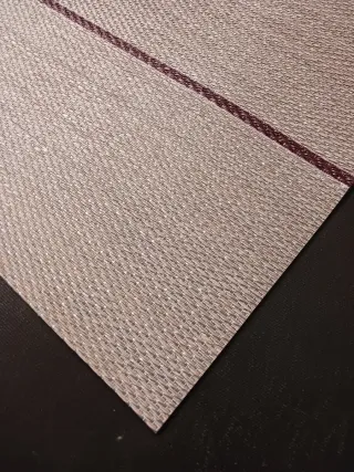 Alfombra Vinilo Trenzado 60x120Gris Salmón Granate