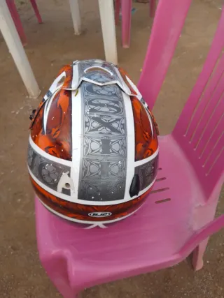 Casco HJC Naranja y Gris