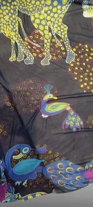 Pañuelo XL Exótico Animales Azul Multicolor