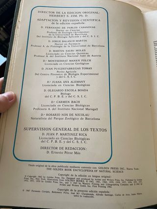 Enciclopedias ciencias naturales Bruguera