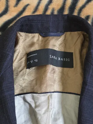 Blazer Zara Cuadros con Parches