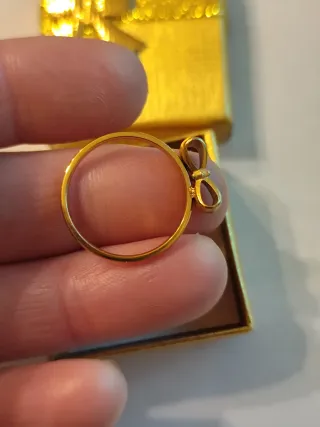 Anillo de oro 18 k liminado