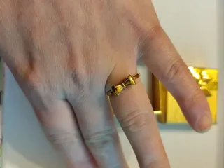 Anillo de oro 18 k liminado