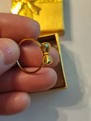 Anillo de oro 18 k liminado