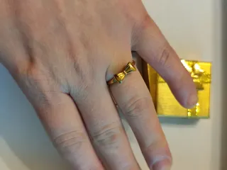 Anillo de oro 18 k liminado