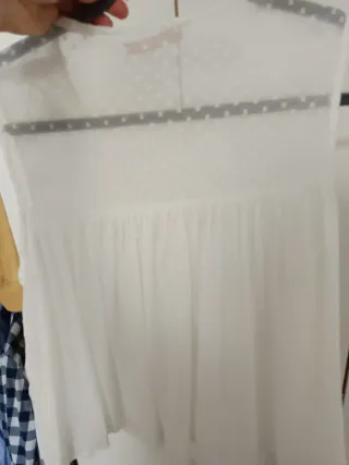 Blusa Zara Blanca Talla S