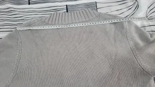 Jersey chaqueta cárdigan tejido gris TL-XL Nuevo