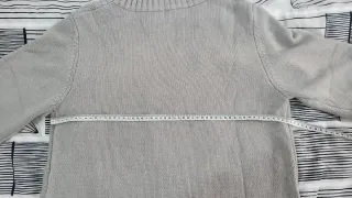 Jersey chaqueta cárdigan tejido gris TL-XL Nuevo