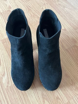 Botines ALPE ante negros plataforma