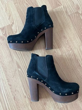 Botines ALPE ante negros plataforma