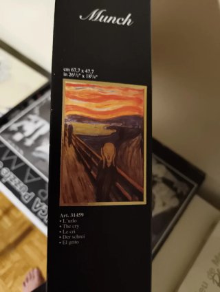 Lote 3 Puzzles: Hokusai, Munch, Picasso