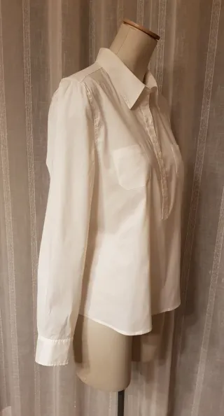 Camisa Caroll Talla 42 Blanca