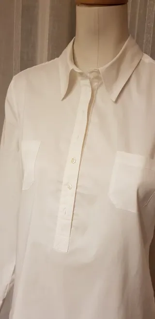 Camisa Caroll Talla 42 Blanca