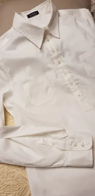 Camisa Caroll Talla 42 Blanca