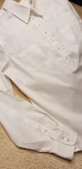 Camisa Caroll Talla 42 Blanca