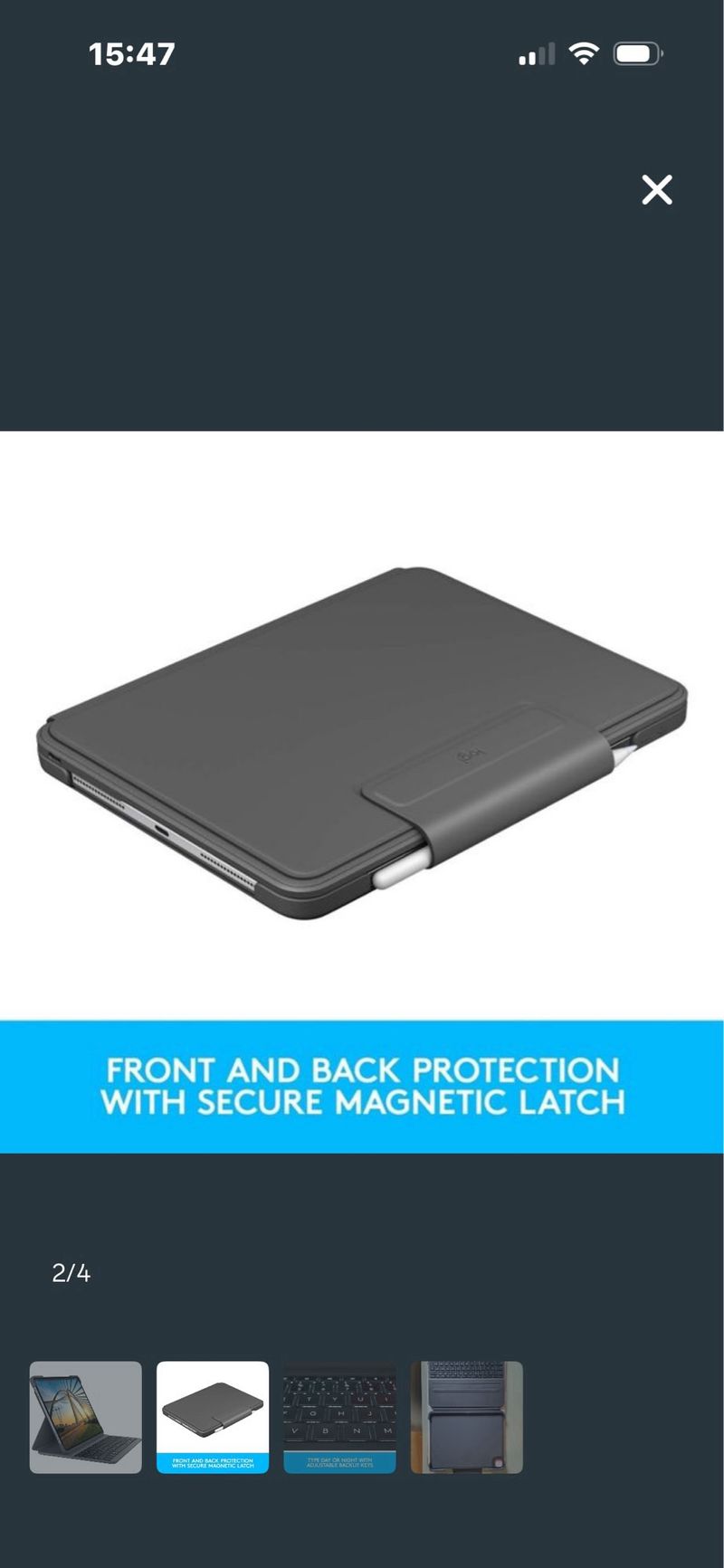 Funda Ipad Pro 12.9 Logitech Slim Folio afbeelding 2