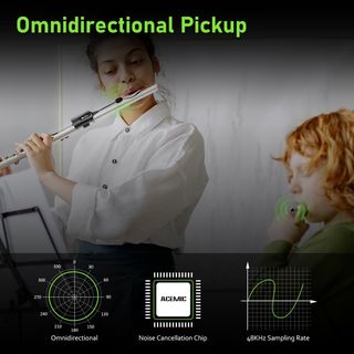 Micrófono Inalámbrico Flauta Dual UHF NUEVO