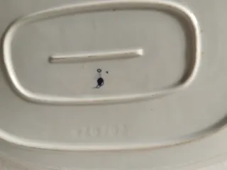 Piatto ovale porcellana decorato pesci