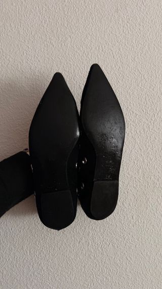 Bimba y Lola Bailarinas Ante Negro Tachas