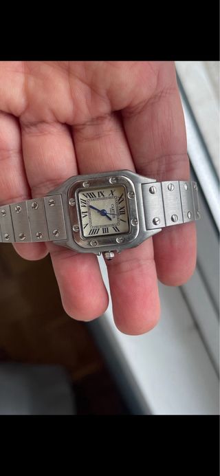 Reloj Cartier Plata y Blanco