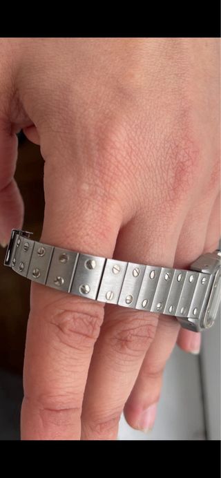 Reloj Cartier Plata y Blanco