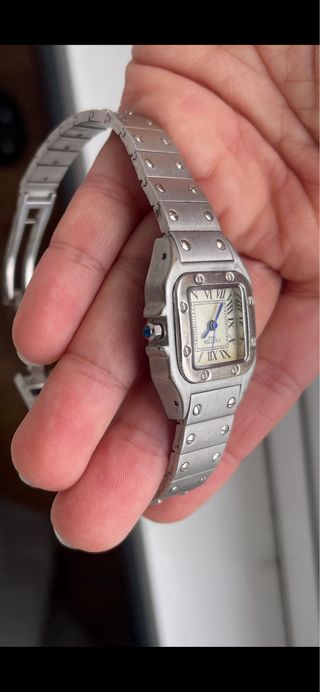 Reloj Cartier Plata y Blanco