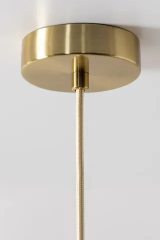 Lámpara colgante cristal y metal dorado