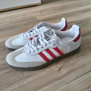 Adidas Samba Scarpe Sportive Bianche e Rosse