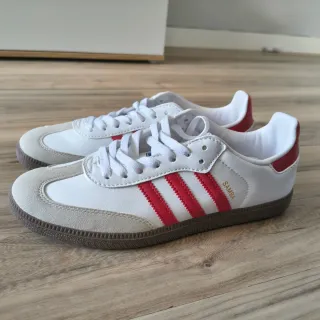 Adidas Samba Scarpe Sportive Bianche e Rosse