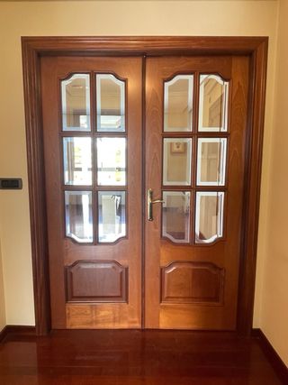 Puerta de madera maciza