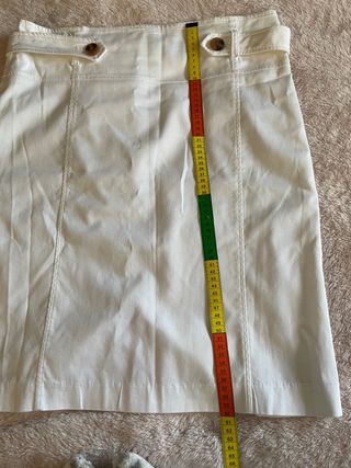 Falda blanca algodón talla 42-44