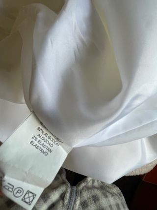 Falda blanca algodón talla 42-44