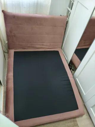 NUEVO Sofá Cama NIO Terciopelo Rosa de Maisons du