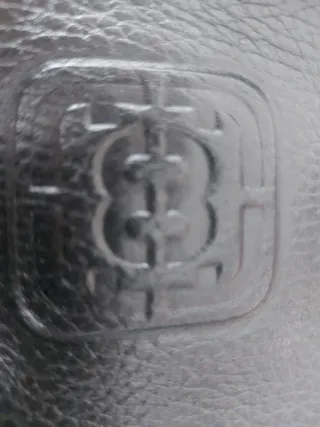 Bolso Cartera Piel Negro con Adorno